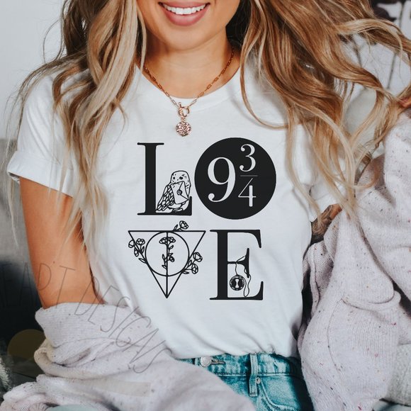 Tops - Harry Potter Shirt, Platform 9 3/4  T-shirt Unisex Graphic T-shirt